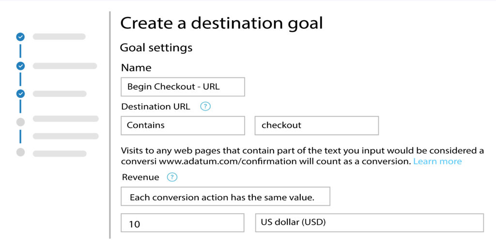 Microsoft ads conversion